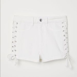 Shorts with lacing